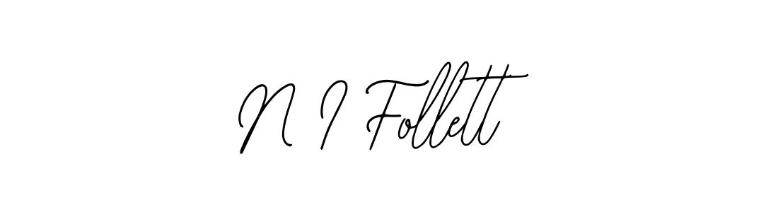You should practise on your own different ways (Bearetta-2O07w) to write your name (N I Follett) in signature. don't let someone else do it for you. N I Follett signature style 12 images and pictures png