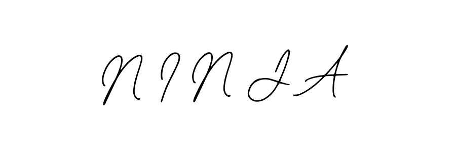 Design your own signature with our free online signature maker. With this signature software, you can create a handwritten (Bearetta-2O07w) signature for name N I N J A. N I N J A signature style 12 images and pictures png