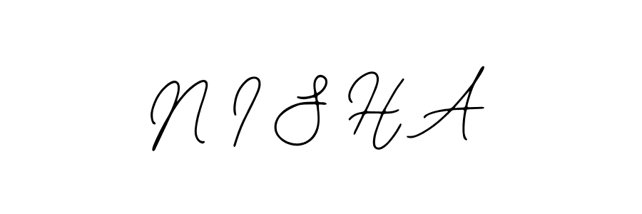 N I S H A stylish signature style. Best Handwritten Sign (Bearetta-2O07w) for my name. Handwritten Signature Collection Ideas for my name N I S H A. N I S H A signature style 12 images and pictures png