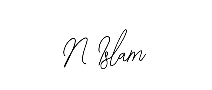 Create a beautiful signature design for name N Islam. With this signature (Bearetta-2O07w) fonts, you can make a handwritten signature for free. N Islam signature style 12 images and pictures png