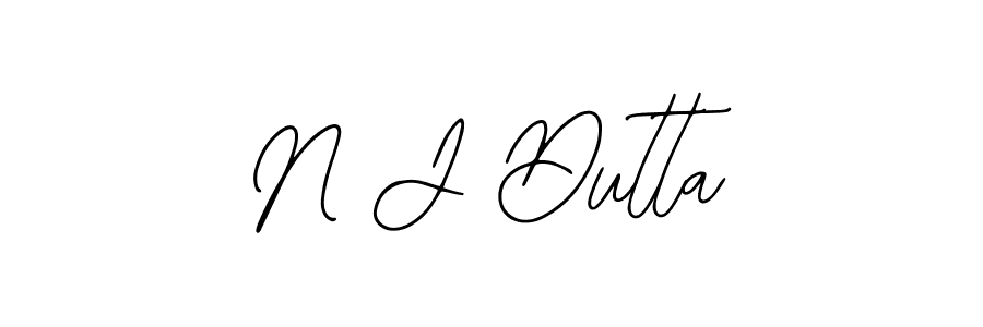 N J Dutta stylish signature style. Best Handwritten Sign (Bearetta-2O07w) for my name. Handwritten Signature Collection Ideas for my name N J Dutta. N J Dutta signature style 12 images and pictures png