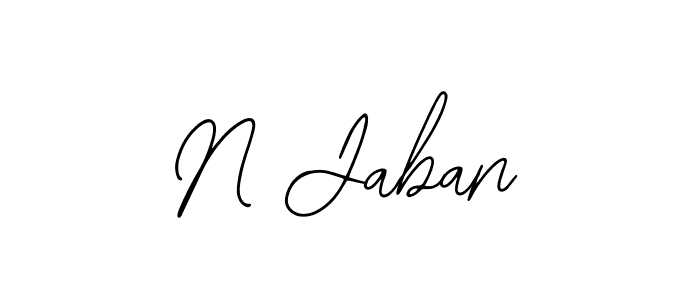 You should practise on your own different ways (Bearetta-2O07w) to write your name (N Jaban) in signature. don't let someone else do it for you. N Jaban signature style 12 images and pictures png