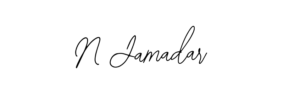 N Jamadar stylish signature style. Best Handwritten Sign (Bearetta-2O07w) for my name. Handwritten Signature Collection Ideas for my name N Jamadar. N Jamadar signature style 12 images and pictures png