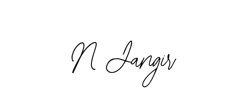 You should practise on your own different ways (Bearetta-2O07w) to write your name (N Jangir) in signature. don't let someone else do it for you. N Jangir signature style 12 images and pictures png