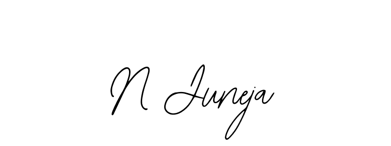 Use a signature maker to create a handwritten signature online. With this signature software, you can design (Bearetta-2O07w) your own signature for name N Juneja. N Juneja signature style 12 images and pictures png