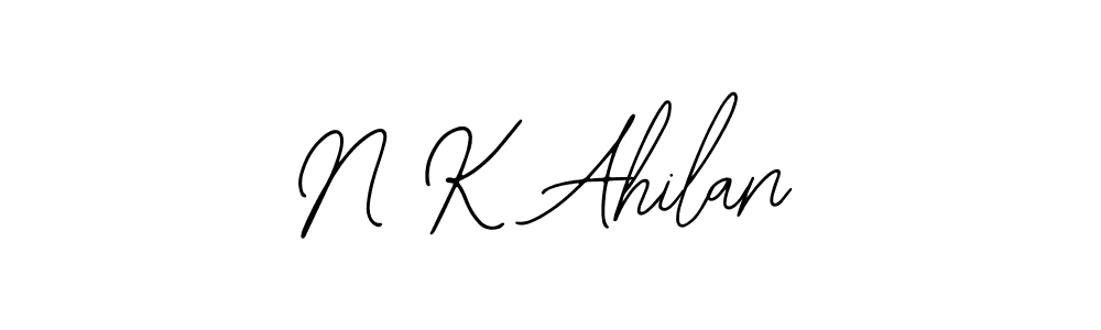 Also You can easily find your signature by using the search form. We will create N K Ahilan name handwritten signature images for you free of cost using Bearetta-2O07w sign style. N K Ahilan signature style 12 images and pictures png