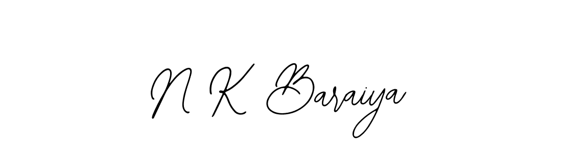 You should practise on your own different ways (Bearetta-2O07w) to write your name (N K Baraiya) in signature. don't let someone else do it for you. N K Baraiya signature style 12 images and pictures png