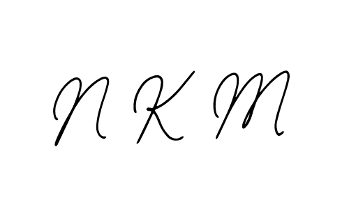 Create a beautiful signature design for name N K M. With this signature (Bearetta-2O07w) fonts, you can make a handwritten signature for free. N K M signature style 12 images and pictures png