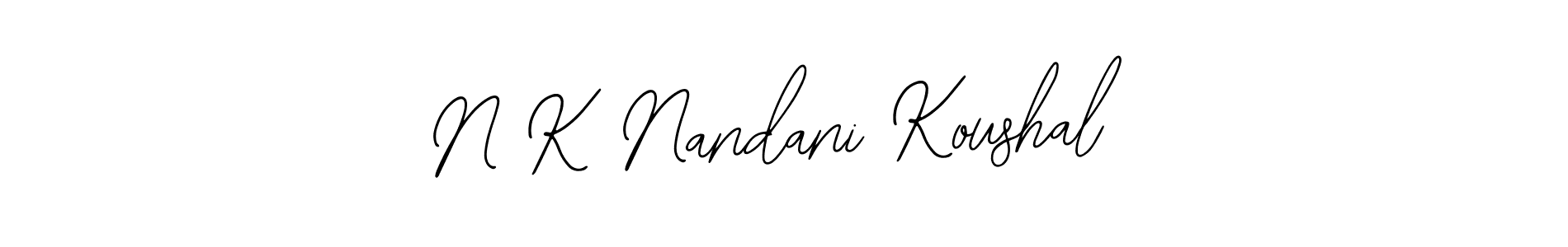 Make a beautiful signature design for name N K Nandani Koushal. With this signature (Bearetta-2O07w) style, you can create a handwritten signature for free. N K Nandani Koushal signature style 12 images and pictures png