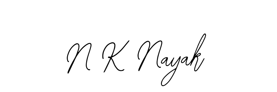 How to make N K Nayak name signature. Use Bearetta-2O07w style for creating short signs online. This is the latest handwritten sign. N K Nayak signature style 12 images and pictures png