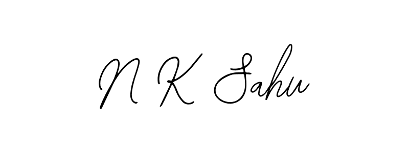 The best way (Bearetta-2O07w) to make a short signature is to pick only two or three words in your name. The name N K Sahu include a total of six letters. For converting this name. N K Sahu signature style 12 images and pictures png