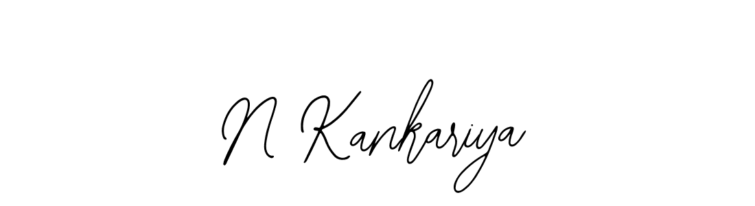 Design your own signature with our free online signature maker. With this signature software, you can create a handwritten (Bearetta-2O07w) signature for name N Kankariya. N Kankariya signature style 12 images and pictures png