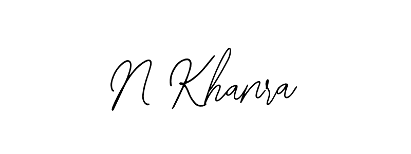 Design your own signature with our free online signature maker. With this signature software, you can create a handwritten (Bearetta-2O07w) signature for name N Khanra. N Khanra signature style 12 images and pictures png