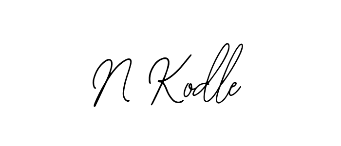 Design your own signature with our free online signature maker. With this signature software, you can create a handwritten (Bearetta-2O07w) signature for name N Kodle. N Kodle signature style 12 images and pictures png