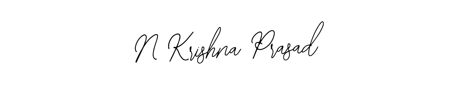 The best way (Bearetta-2O07w) to make a short signature is to pick only two or three words in your name. The name N Krishna Prasad include a total of six letters. For converting this name. N Krishna Prasad signature style 12 images and pictures png