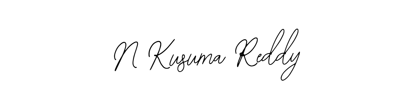 Design your own signature with our free online signature maker. With this signature software, you can create a handwritten (Bearetta-2O07w) signature for name N Kusuma Reddy. N Kusuma Reddy signature style 12 images and pictures png
