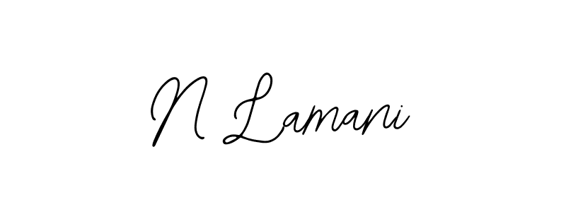 Design your own signature with our free online signature maker. With this signature software, you can create a handwritten (Bearetta-2O07w) signature for name N Lamani. N Lamani signature style 12 images and pictures png