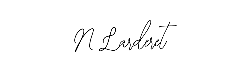 Use a signature maker to create a handwritten signature online. With this signature software, you can design (Bearetta-2O07w) your own signature for name N Larderet. N Larderet signature style 12 images and pictures png