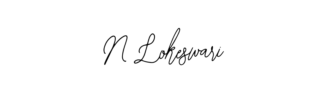 How to make N Lokeswari name signature. Use Bearetta-2O07w style for creating short signs online. This is the latest handwritten sign. N Lokeswari signature style 12 images and pictures png