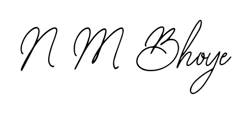 A sleek calligraphic signature for name N M Bhoye utilizing Bearetta-2O07w styling. Great for adding personal signatures to photos and art. N M Bhoye signature style 12 images and pictures png