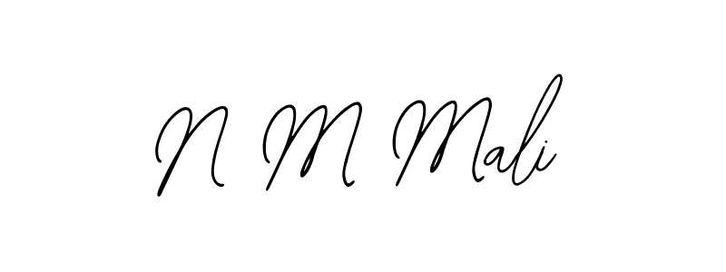 How to make N M Mali name signature. Use Bearetta-2O07w style for creating short signs online. This is the latest handwritten sign. N M Mali signature style 12 images and pictures png