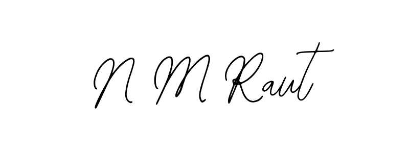 Make a beautiful signature design for name N M Raut. With this signature (Bearetta-2O07w) style, you can create a handwritten signature for free. N M Raut signature style 12 images and pictures png