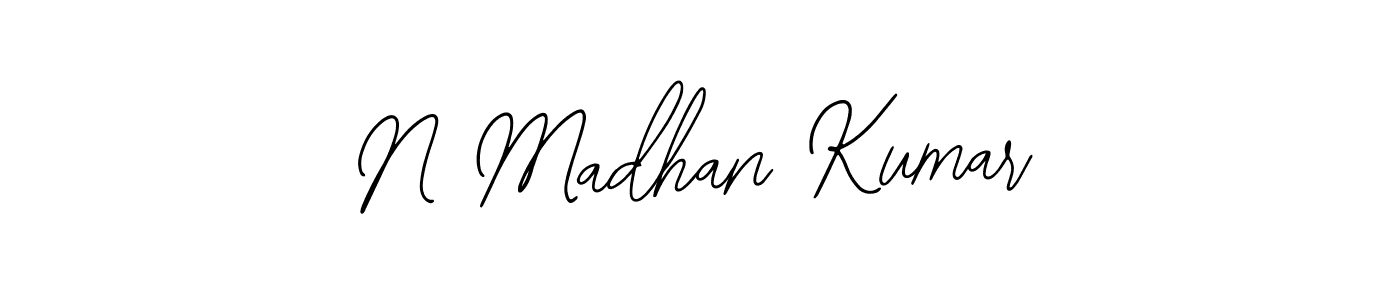 if you are searching for the best signature style for your name N Madhan Kumar. so please give up your signature search. here we have designed multiple signature styles  using Bearetta-2O07w. N Madhan Kumar signature style 12 images and pictures png