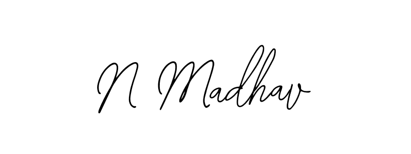 Create a beautiful signature design for name N Madhav. With this signature (Bearetta-2O07w) fonts, you can make a handwritten signature for free. N Madhav signature style 12 images and pictures png