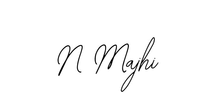 if you are searching for the best signature style for your name N Majhi. so please give up your signature search. here we have designed multiple signature styles  using Bearetta-2O07w. N Majhi signature style 12 images and pictures png