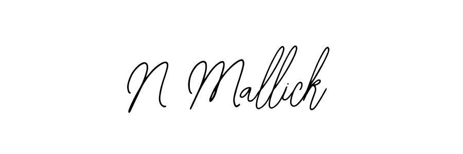 Create a beautiful signature design for name N Mallick. With this signature (Bearetta-2O07w) fonts, you can make a handwritten signature for free. N Mallick signature style 12 images and pictures png