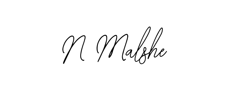 You should practise on your own different ways (Bearetta-2O07w) to write your name (N Malshe) in signature. don't let someone else do it for you. N Malshe signature style 12 images and pictures png