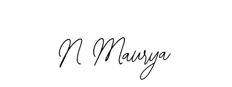 Make a beautiful signature design for name N Maurya. With this signature (Bearetta-2O07w) style, you can create a handwritten signature for free. N Maurya signature style 12 images and pictures png