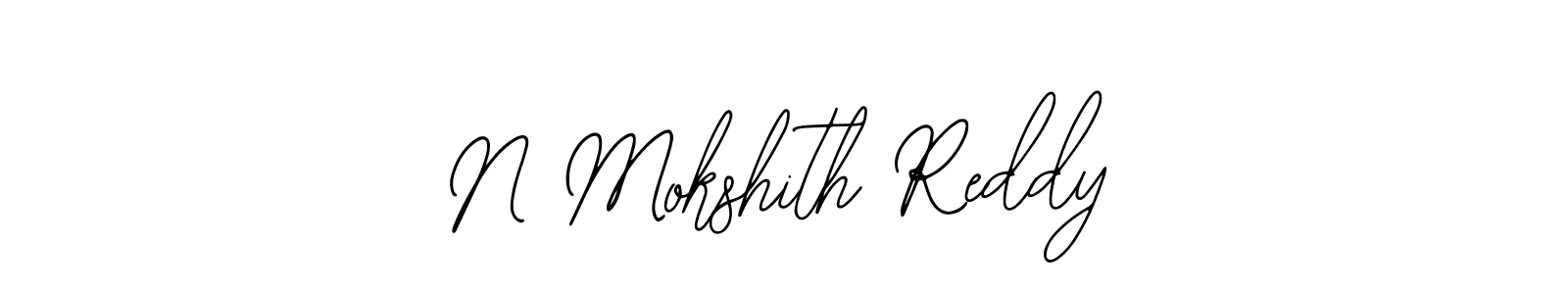 You should practise on your own different ways (Bearetta-2O07w) to write your name (N Mokshith Reddy) in signature. don't let someone else do it for you. N Mokshith Reddy signature style 12 images and pictures png