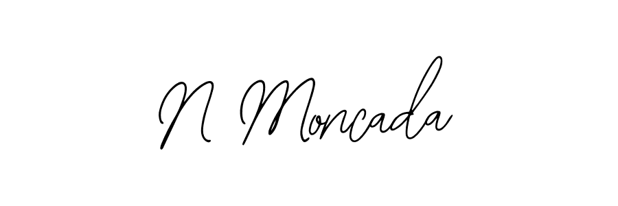 if you are searching for the best signature style for your name N Moncada. so please give up your signature search. here we have designed multiple signature styles  using Bearetta-2O07w. N Moncada signature style 12 images and pictures png