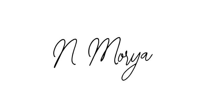 Create a beautiful signature design for name N Morya. With this signature (Bearetta-2O07w) fonts, you can make a handwritten signature for free. N Morya signature style 12 images and pictures png