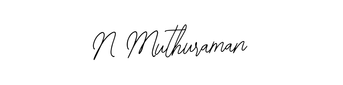 Create a beautiful signature design for name N Muthuraman. With this signature (Bearetta-2O07w) fonts, you can make a handwritten signature for free. N Muthuraman signature style 12 images and pictures png