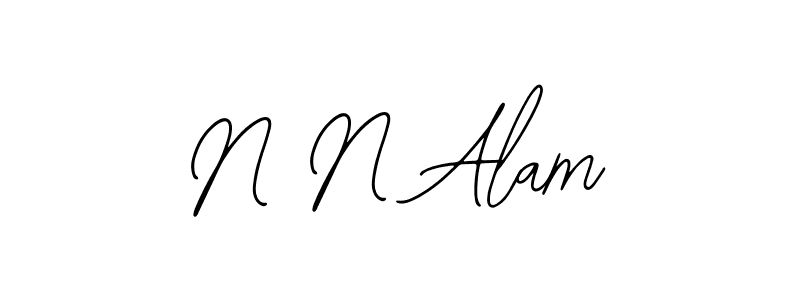 The best way (Bearetta-2O07w) to make a short signature is to pick only two or three words in your name. The name N N Alam include a total of six letters. For converting this name. N N Alam signature style 12 images and pictures png