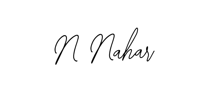 It looks lik you need a new signature style for name N Nahar. Design unique handwritten (Bearetta-2O07w) signature with our free signature maker in just a few clicks. N Nahar signature style 12 images and pictures png