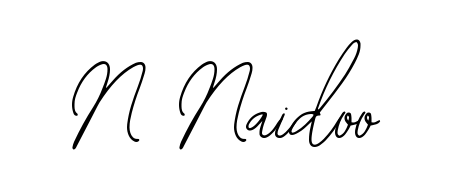 Designed for modern professionals: N Naidoo name signature crafted with Bearetta-2O07w script. Ready for digital PDF workflows. N Naidoo signature style 12 images and pictures png