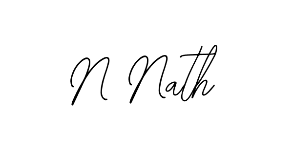 You should practise on your own different ways (Bearetta-2O07w) to write your name (N Nath) in signature. don't let someone else do it for you. N Nath signature style 12 images and pictures png