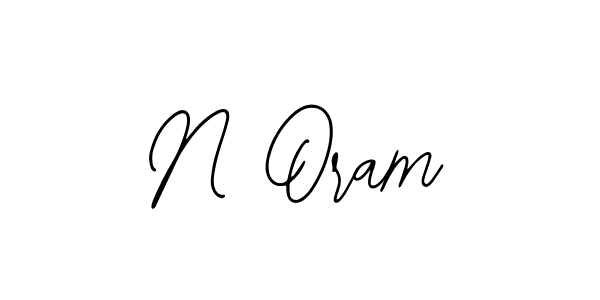 You should practise on your own different ways (Bearetta-2O07w) to write your name (N Oram) in signature. don't let someone else do it for you. N Oram signature style 12 images and pictures png