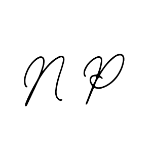 Design your own signature with our free online signature maker. With this signature software, you can create a handwritten (Bearetta-2O07w) signature for name N P. N P signature style 12 images and pictures png