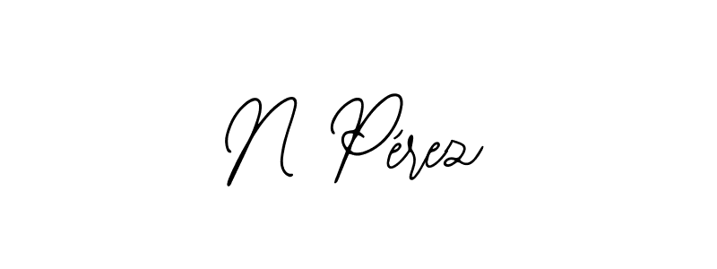 Design your own signature with our free online signature maker. With this signature software, you can create a handwritten (Bearetta-2O07w) signature for name N Pérez. N Pérez signature style 12 images and pictures png