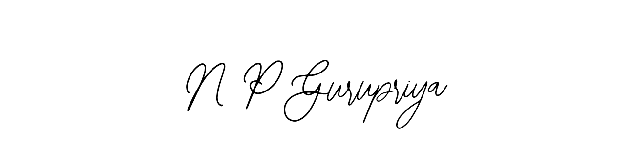 It looks lik you need a new signature style for name N P Gurupriya. Design unique handwritten (Bearetta-2O07w) signature with our free signature maker in just a few clicks. N P Gurupriya signature style 12 images and pictures png