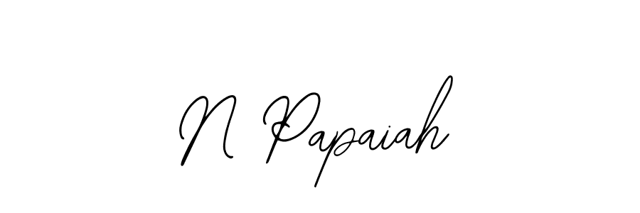 Make a beautiful signature design for name N Papaiah. With this signature (Bearetta-2O07w) style, you can create a handwritten signature for free. N Papaiah signature style 12 images and pictures png