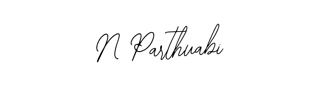 Design your own signature with our free online signature maker. With this signature software, you can create a handwritten (Bearetta-2O07w) signature for name N Parthuabi. N Parthuabi signature style 12 images and pictures png