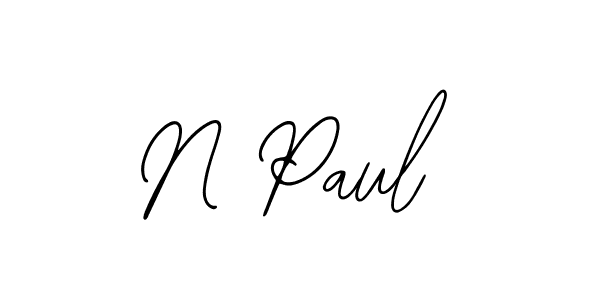 You should practise on your own different ways (Bearetta-2O07w) to write your name (N Paul) in signature. don't let someone else do it for you. N Paul signature style 12 images and pictures png