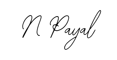 Practice writing N Payal with the flow of Bearetta-2O07w lettering. A fantastic source of inspiration for developing your personal signature style. N Payal signature style 12 images and pictures png