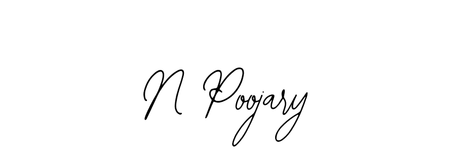 The best way (Bearetta-2O07w) to make a short signature is to pick only two or three words in your name. The name N Poojary include a total of six letters. For converting this name. N Poojary signature style 12 images and pictures png