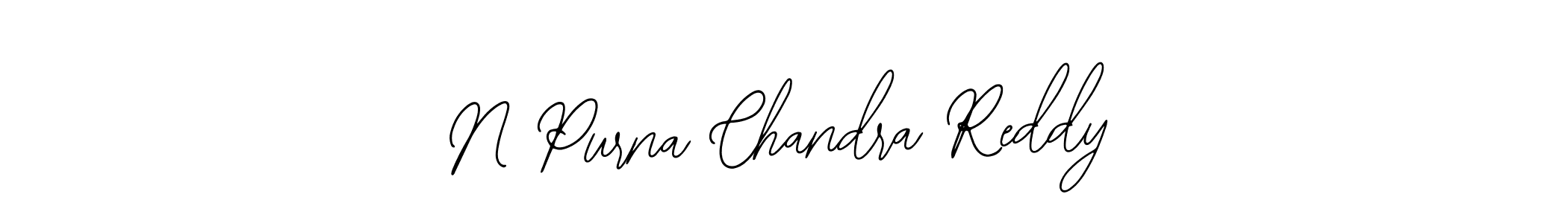 Also You can easily find your signature by using the search form. We will create N Purna Chandra Reddy name handwritten signature images for you free of cost using Bearetta-2O07w sign style. N Purna Chandra Reddy signature style 12 images and pictures png